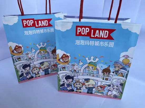 Bolsa de regalo de compras de lujo de embalaje de papel revestido de arte blanco impreso del FSC